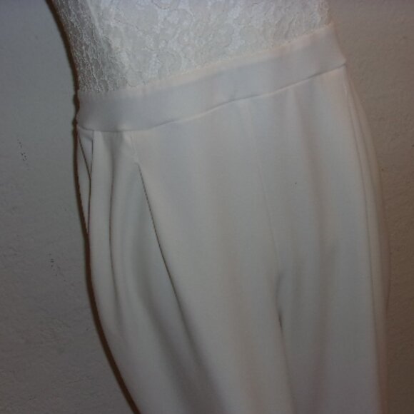EXPRESS BEIGE STRAPLESS JUMPSUIT 14 - Picture 3 of 6